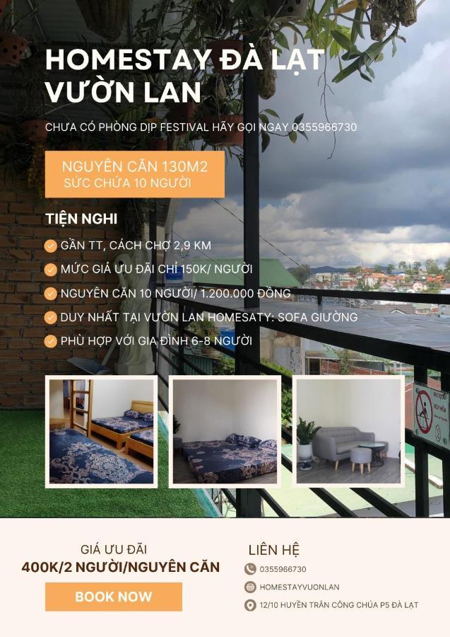 Apartment Vuon Lan Homestay- Nha Nguyen Rong 130m2 Da Lat