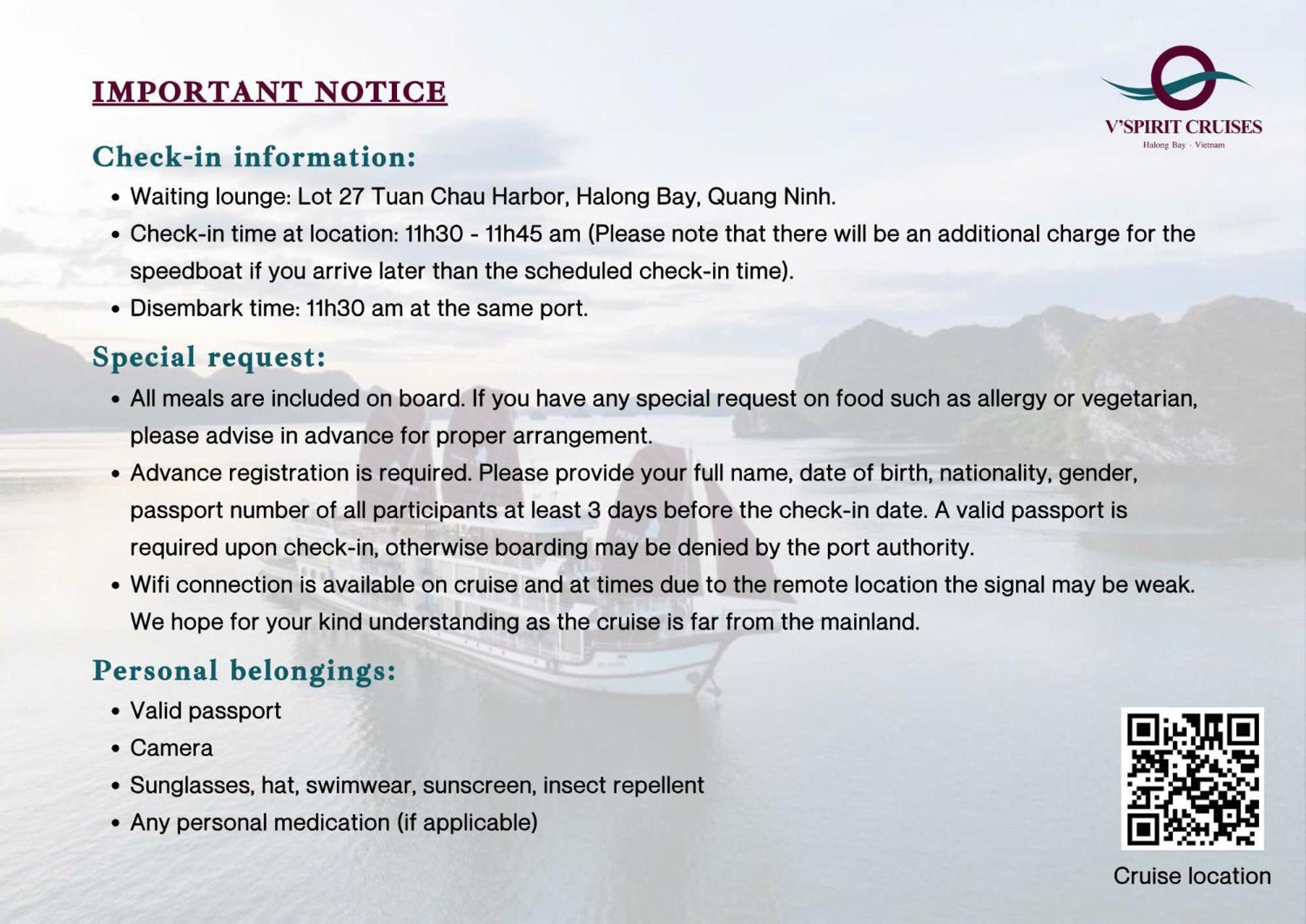 V'spirit Cruise  Ha Long