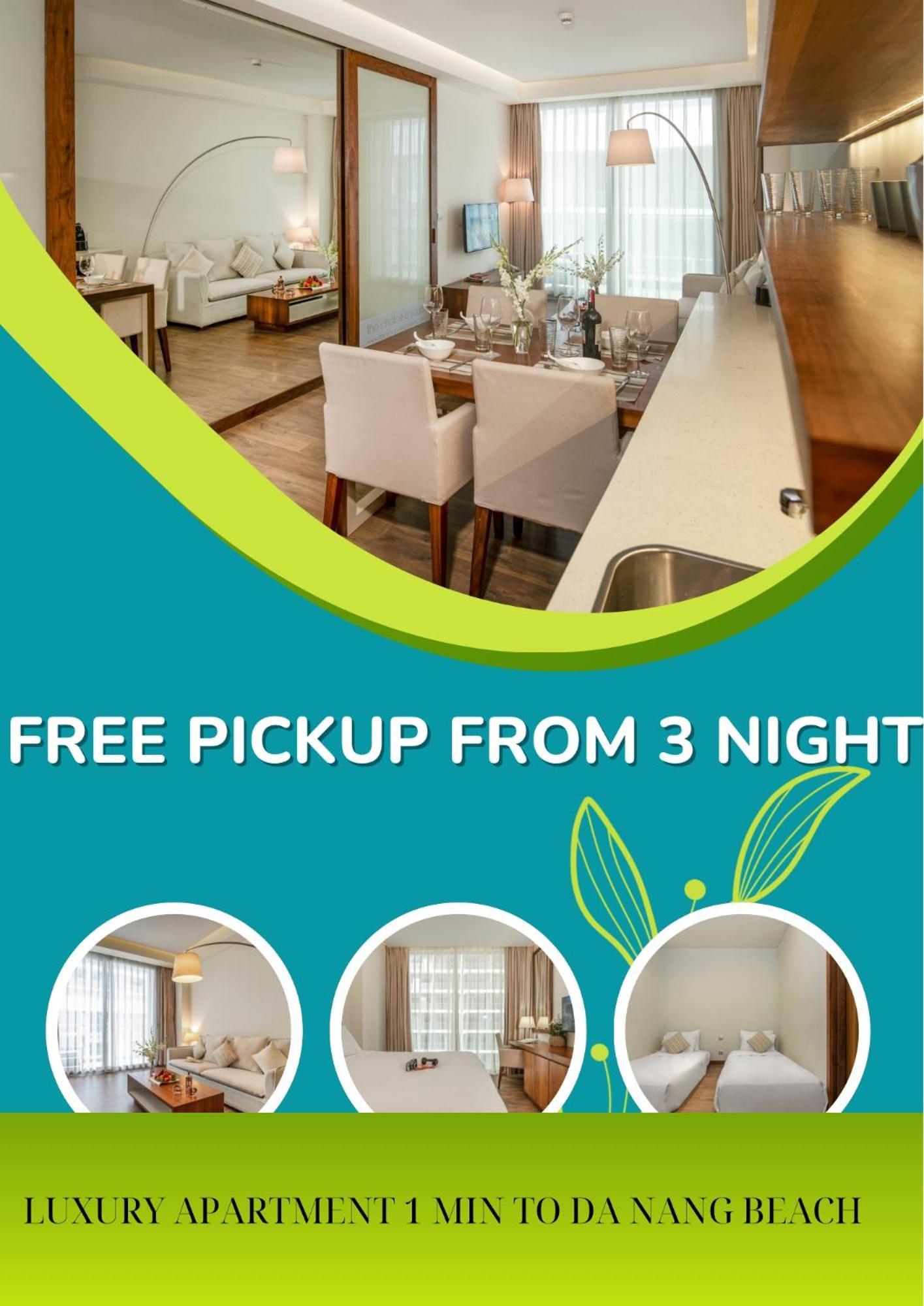 2 Bed By Ala Carte Da Nang-my Khe Beach,balcony Sea View,rooftop Pool, Pickup Airport * Da Nang